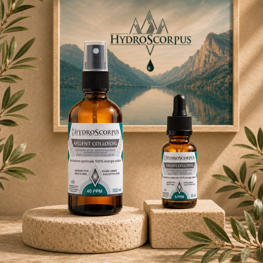 Pack argent colloïdal humain : spray 40 PPM 100 ml + compte-gouttes 5 PPM 30 ml